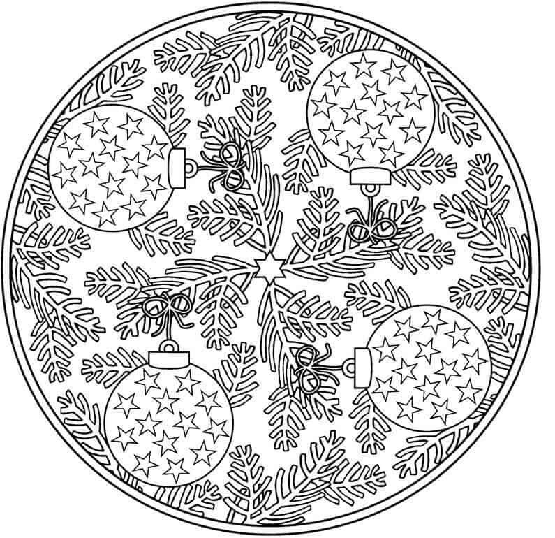 8 Christmas Coloring Pages For Adults