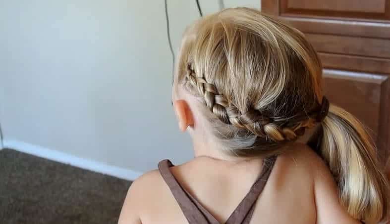 Braided-Side-Ponytail, toddler girl hairstyles