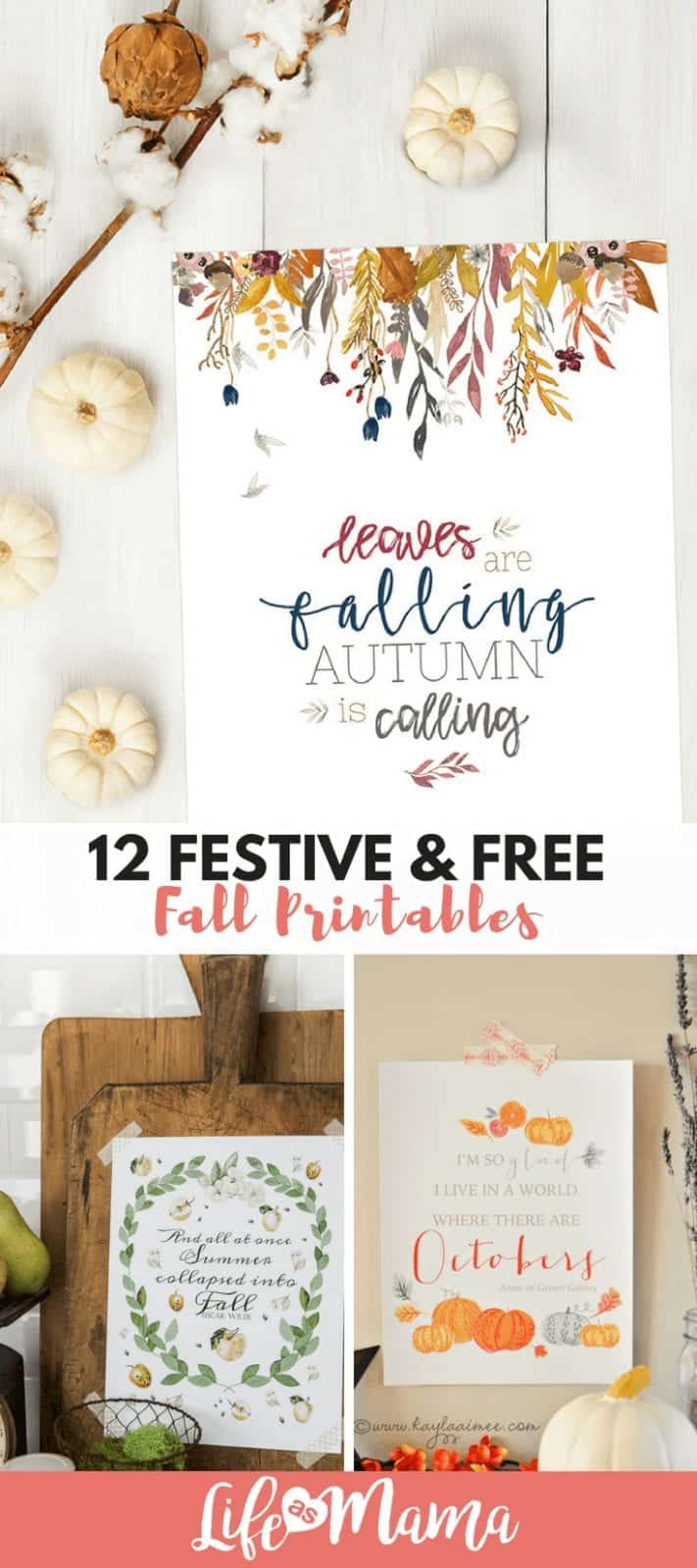 12 Festive & Free Fall Printables