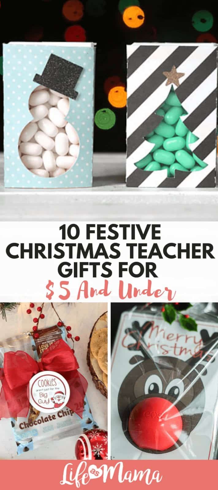 10 Festive Christmas Teacher Gifts For $5 And Under