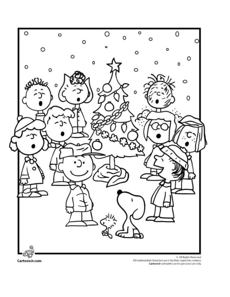 Charlie Brown Christmas Coloring Pages with the Peanuts Gang | Cartoon Jr.