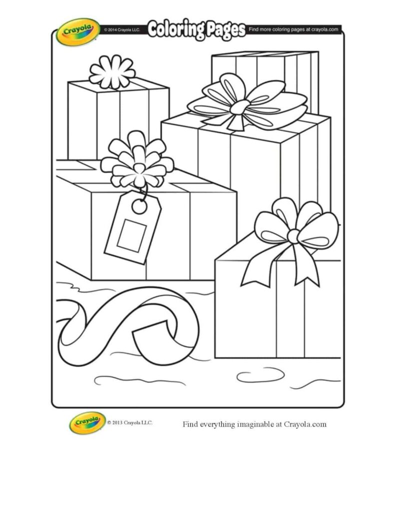 Christmas Packages Coloring Page | crayola.com-page-001