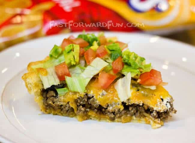 Easy-Frito-Taco-Pie-Recipe-made-with-Pillsbury-Crescent-rolls-super-fun-video-tutorial-and-step-by-step-photos