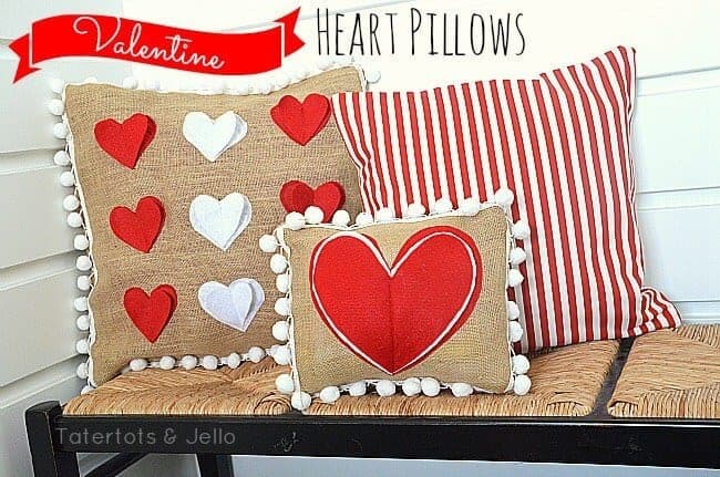 valentine-burlap-felt-and-pom-pom-pillows