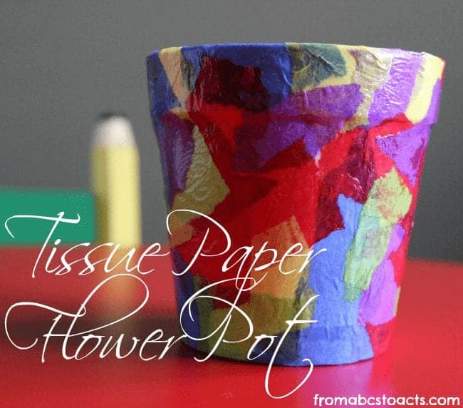 Springtime-Crafts-for-Kids-Tissue-Paper-Flower-Pot-