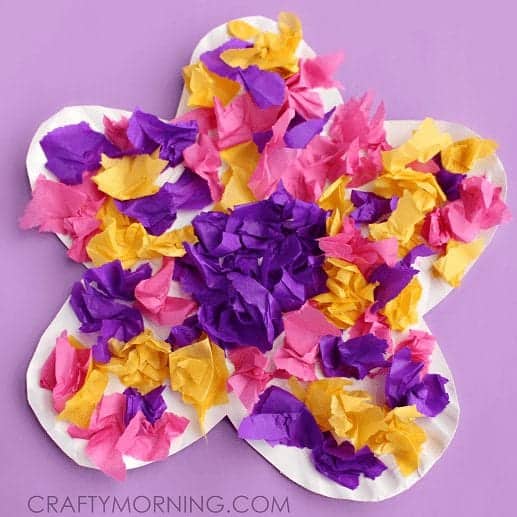paper-plate-tissue-paper-flower-craft-for-kids