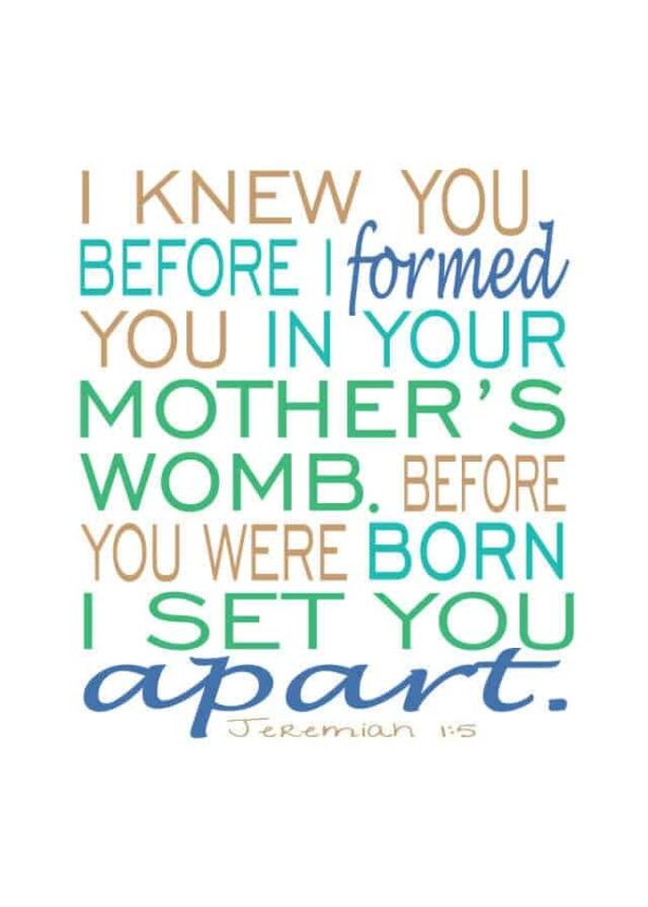 8 Bible Verse Printables For Baby's Nursery