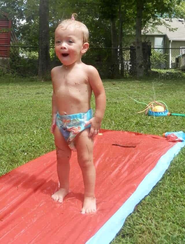 Backyard Water Fun With Huggies Little Swimmers Disposable Swimpants