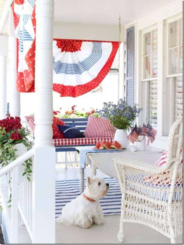 4th of july patriotic front porch