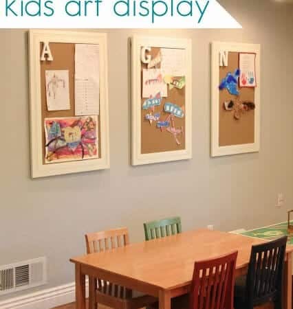 display child's artwork