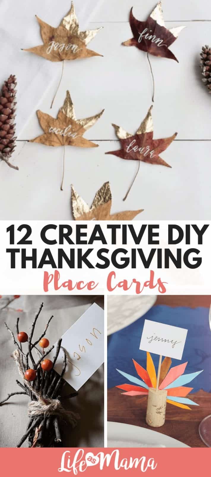 12 Creative DIY Thanksgiving Place Cards