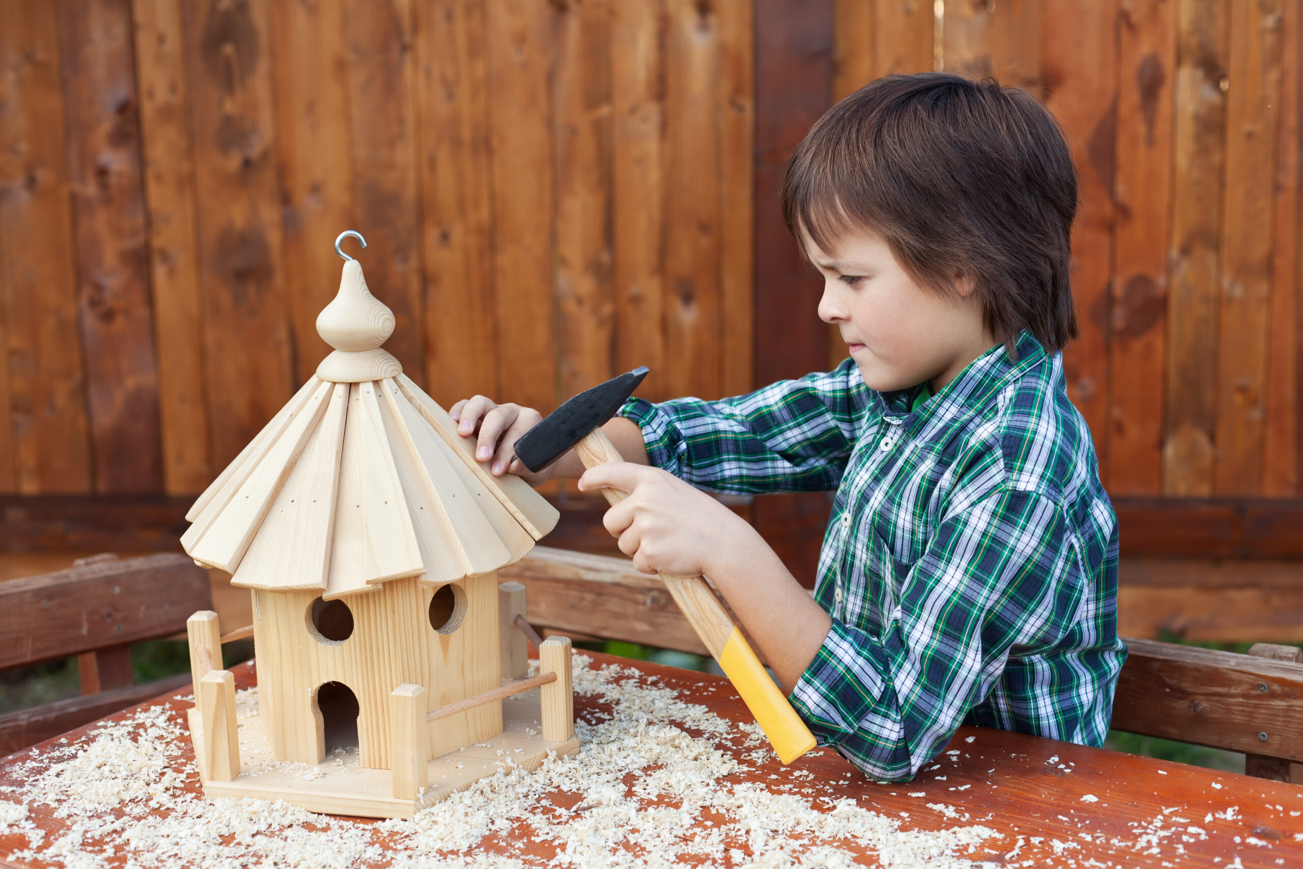 building a birdhouse