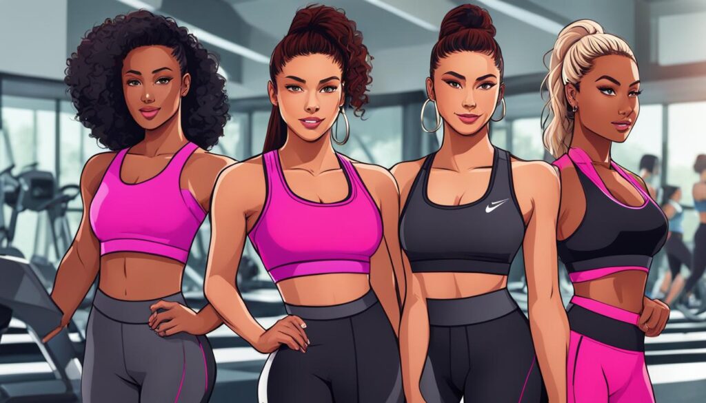 Fashionable exercise outfits for dynamic duos