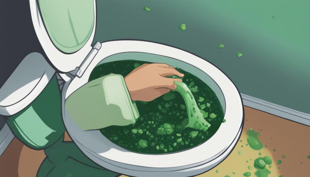 green vomit in toddler