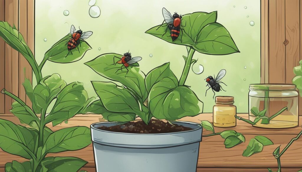 getting rid of flies on plants