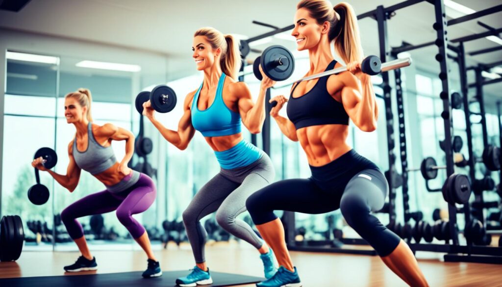 leg workouts for women at the gym