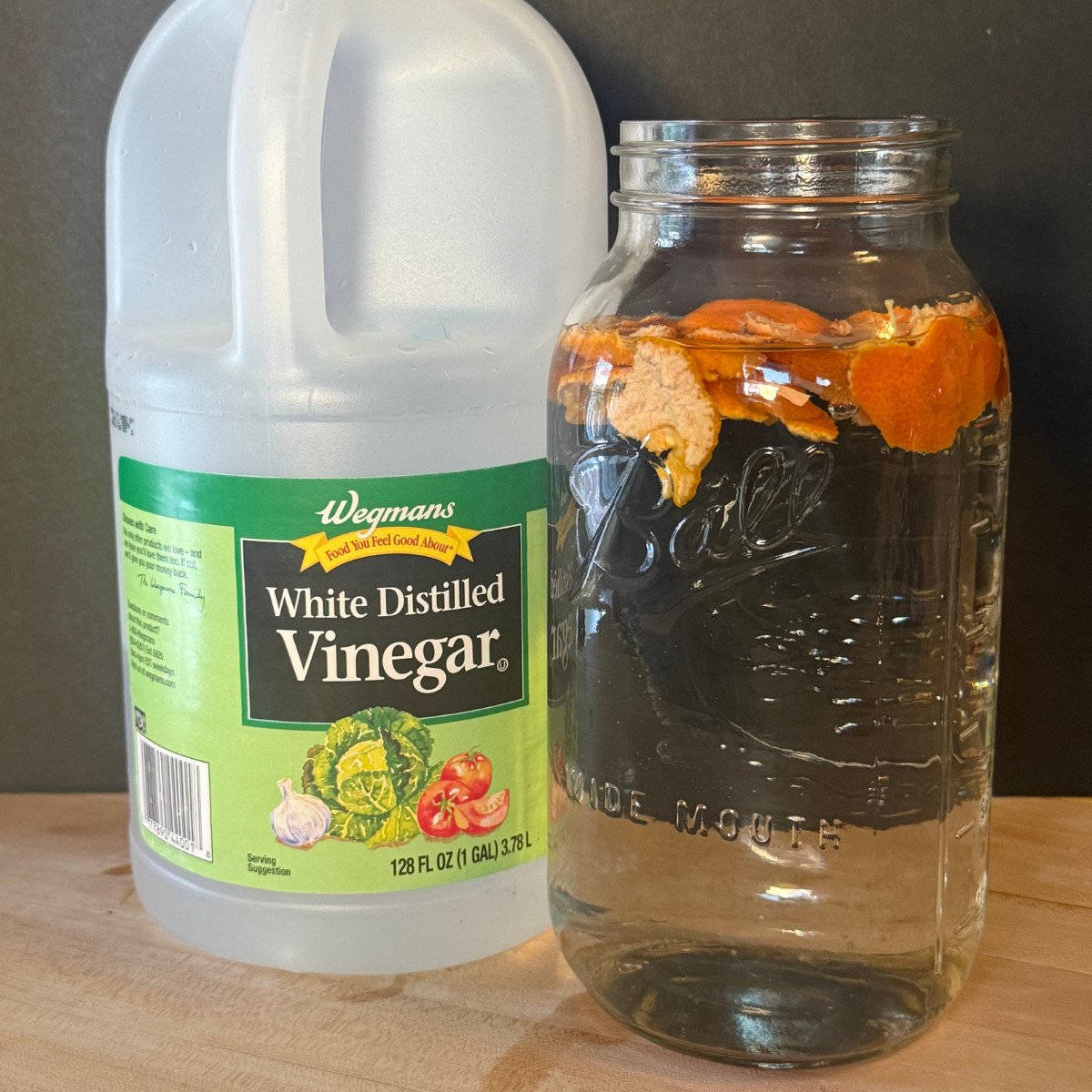 orange infused vinegar cleaning solution